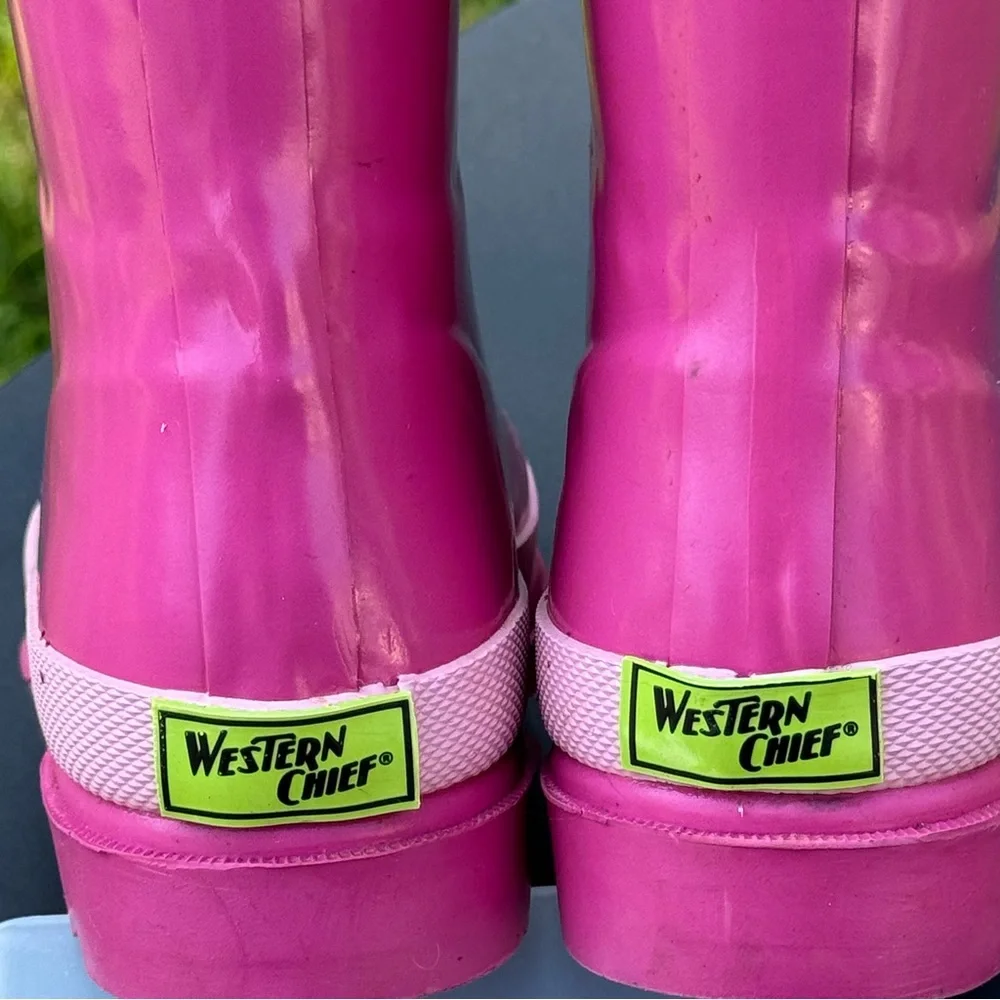 Western Chief Pink Kids Rain Boots 11/12